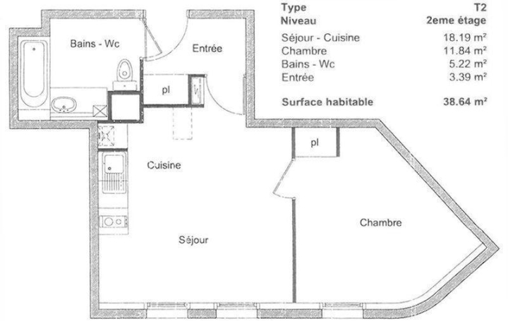 COEUR IMMOBILIER : Appartement | NANTES (44300) | 39 m2 | 498 € 