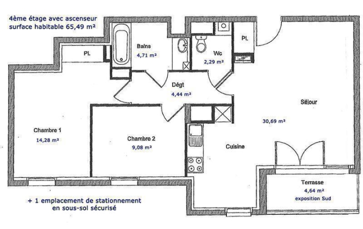 COEUR IMMOBILIER : Appartement | NANTES (44300) | 65 m2 | 754 € 