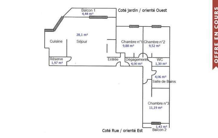 COEUR IMMOBILIER : Apartment | NANTES (44000) | 70 m2 | 284 000 € 